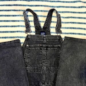 GAP Washed Black Overalls LARGE